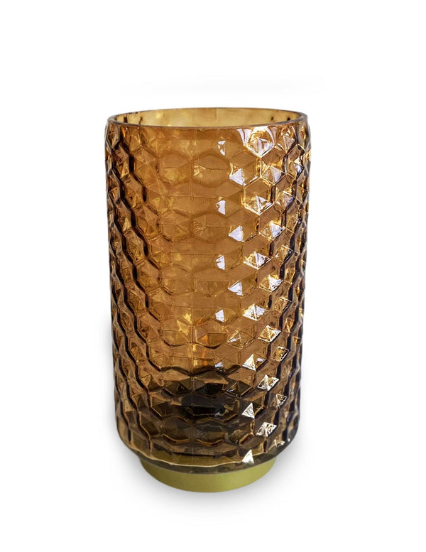 Edgy glas batteri lampe - Gylden brun - FEW Design