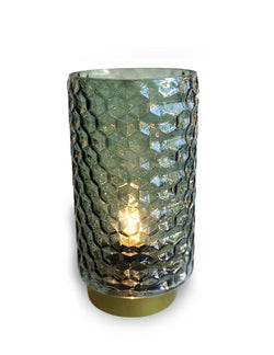 Edgy glas batteri lampe - Grøn - FEW Design